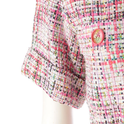 Chanel Tweed Lion Button Jumpsuit All in Jumps Pink Multi Color 34 — view 6