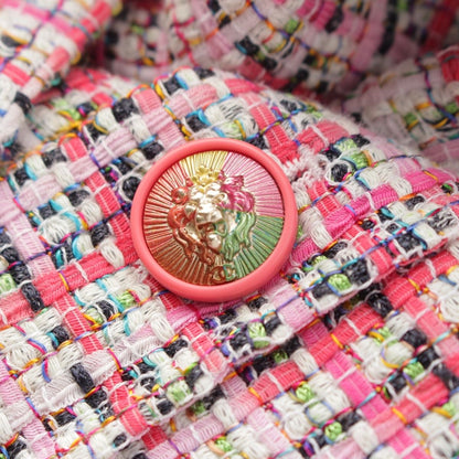 Chanel Tweed Lion Button Jumpsuit All in Jumps Pink Multi Color 34 — view 8