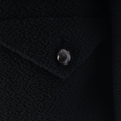 Chanel Cotton Silk CC Logo Coco Button Cropped Tailored Jacket Top Black 36 — view 7