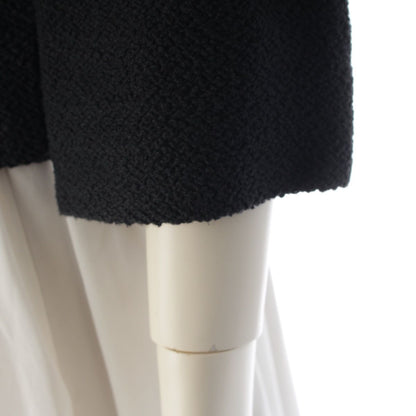 Chanel Cotton Silk CC Logo Coco Button Cropped Tailored Jacket Top Black 36 — view 6