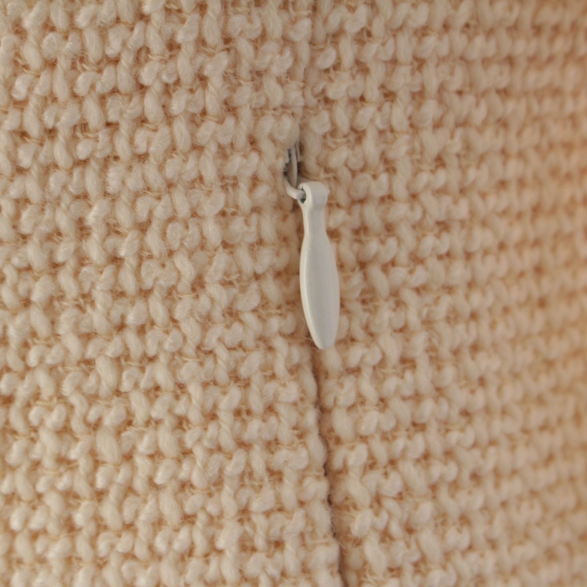 Chanel Wool Silk CC Logo Studded Button Tailored Jacket Ivory 38 — view 8