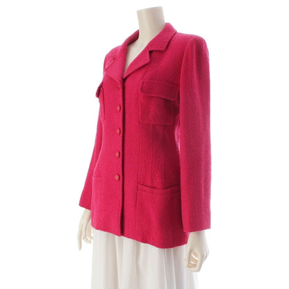 Chanel Wool CC Logo Coco Button 4 Pocket Terre Jacket Pink 38 — view 2