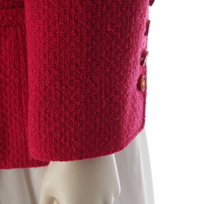 Chanel Wool CC Logo Coco Button 4 Pocket Terre Jacket Pink 38 — view 6