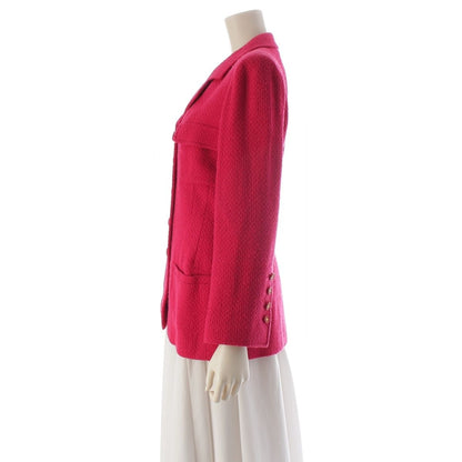 Chanel Wool CC Logo Coco Button 4 Pocket Terre Jacket Pink 38 — view 3