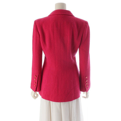 Chanel Wool CC Logo Coco Button 4 Pocket Terre Jacket Pink 38 — view 4