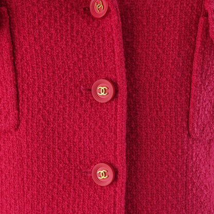 Chanel Wool CC Logo Coco Button 4 Pocket Terre Jacket Pink 38 — view 7