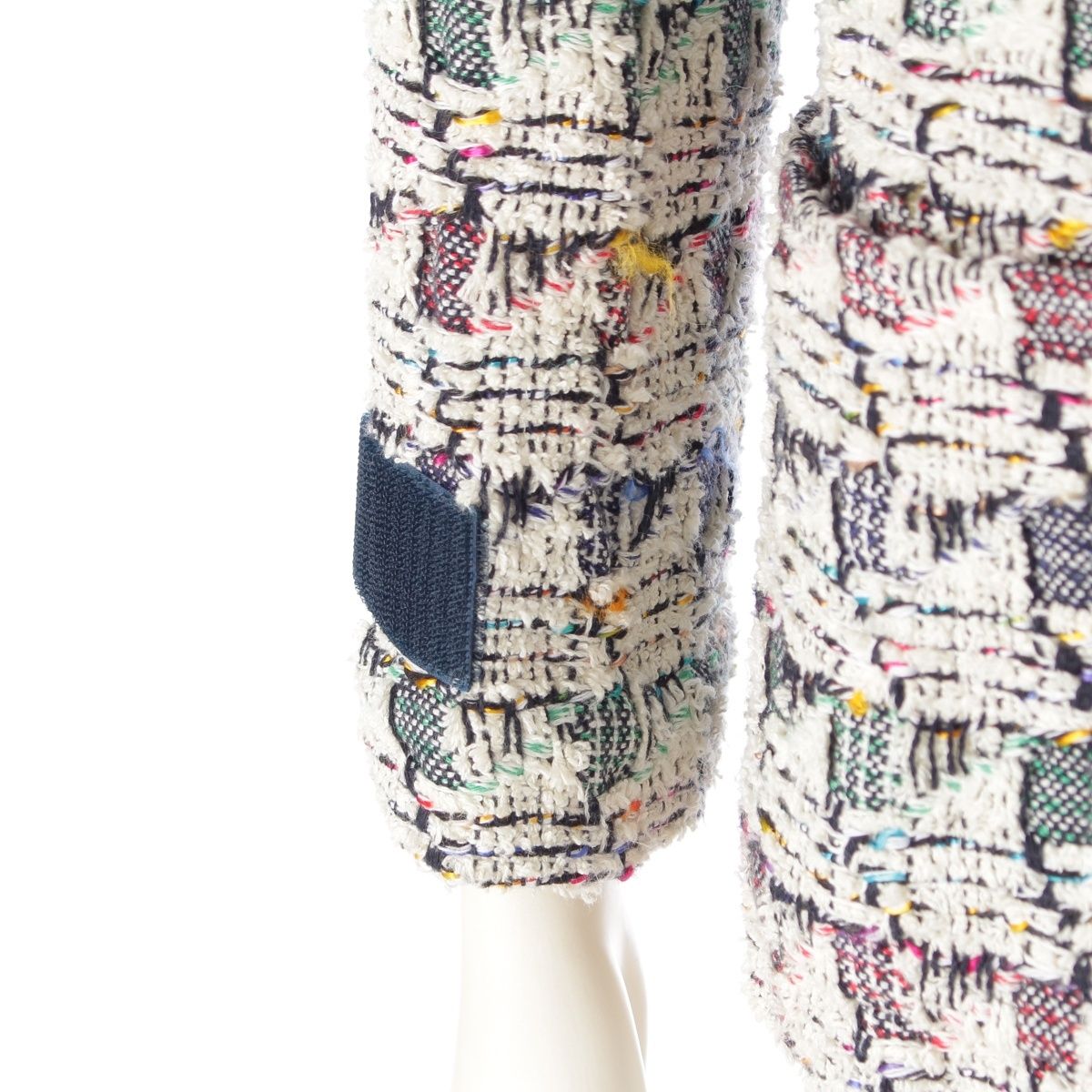 Chanel Trim Tweed Cotton Tailored Jacket White Multi Color 36 — view 6