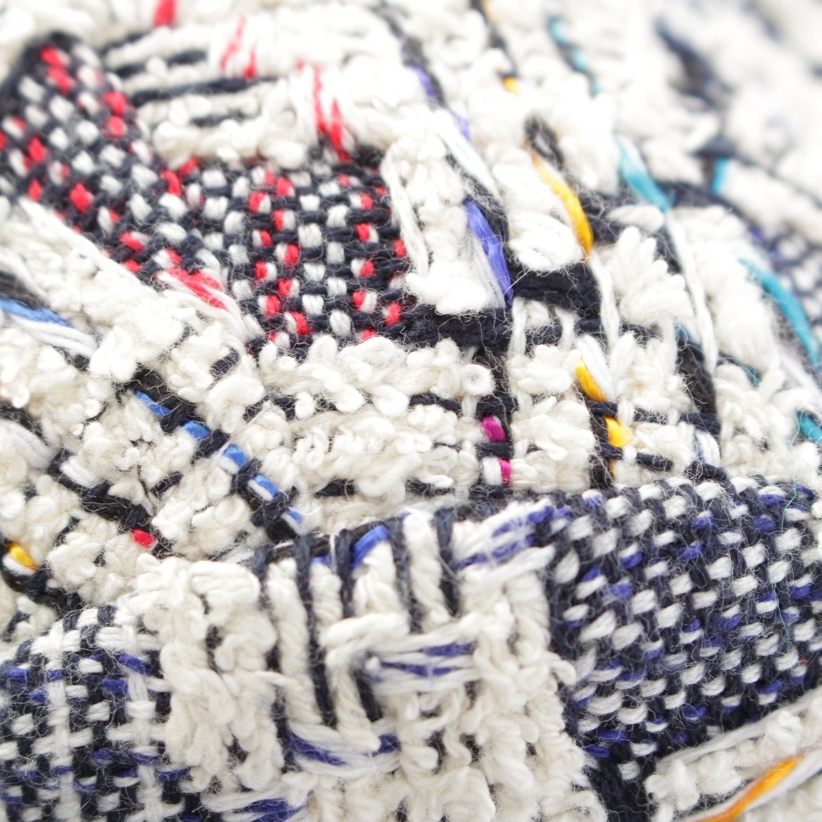 Chanel Trim Tweed Cotton Tailored Jacket White Multi Color 36 — view 8