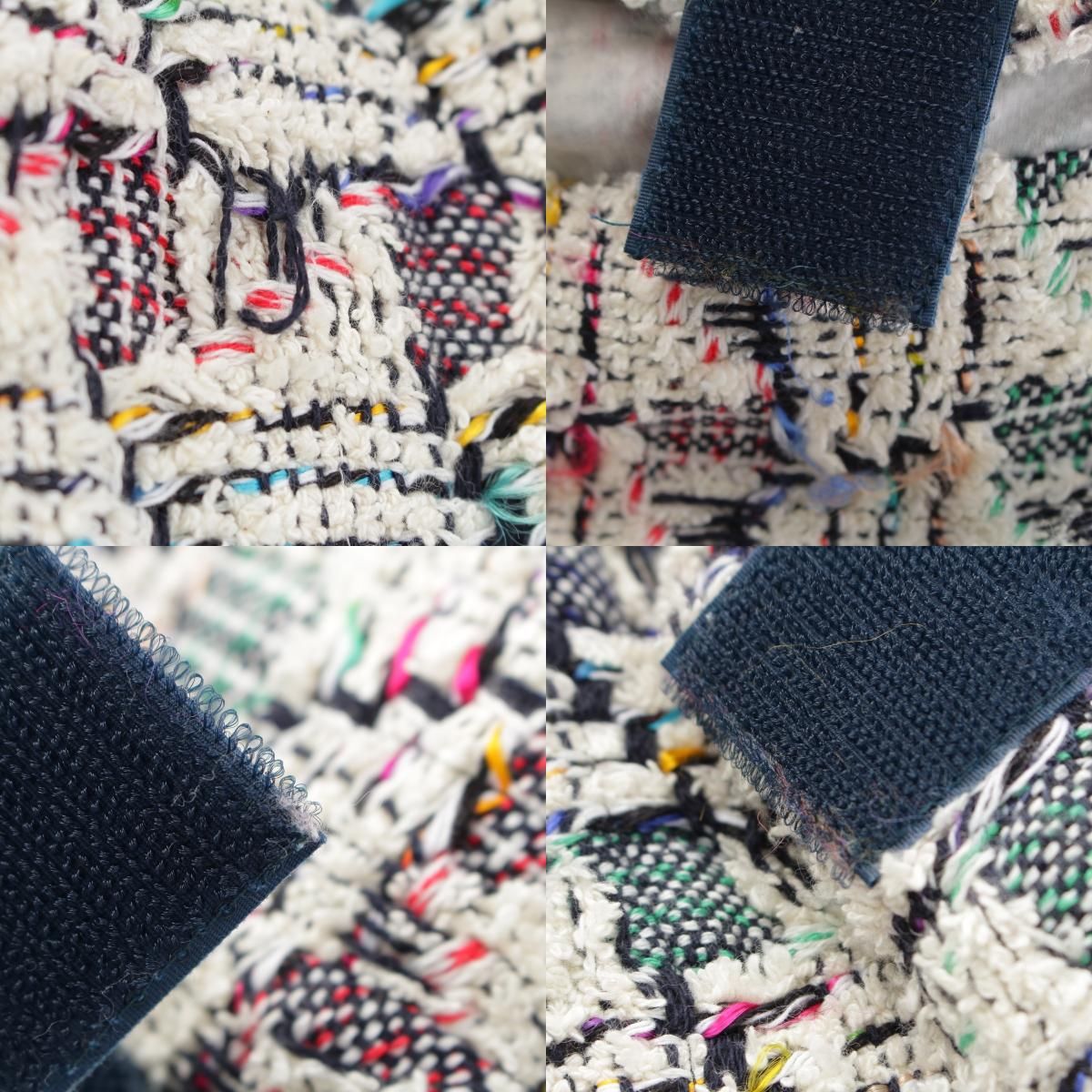 Chanel Trim Tweed Cotton Tailored Jacket White Multi Color 36 — view 9