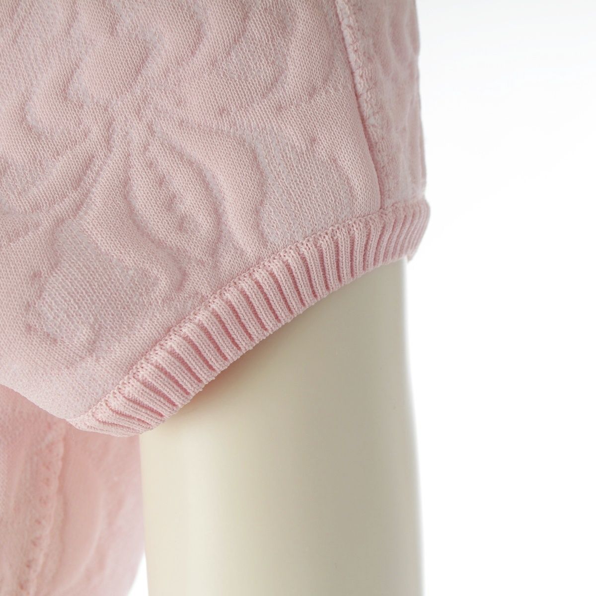 Chanel CC Logo Flower Jacquard Knit Dress Pink 36 — view 6