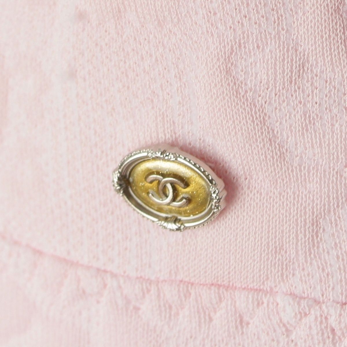Chanel CC Logo Flower Jacquard Knit Dress Pink 36 — view 7