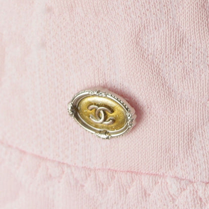 Chanel CC Logo Flower Jacquard Knit Dress Pink 36 — view 7