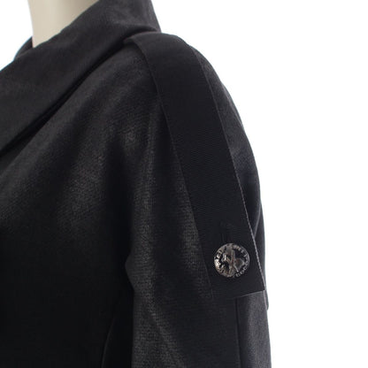 Chanel Coco Line Cotton Cashmere Cropped Tailored Jacket Top Black 38 — view 7