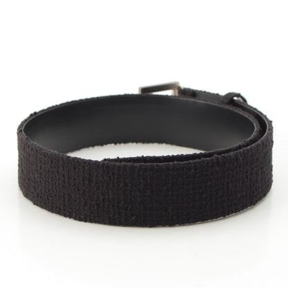 Chanel Tweed Logo Square Buckle Belt Black — view 2