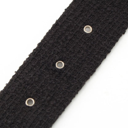Chanel Tweed Logo Square Buckle Belt Black — view 5