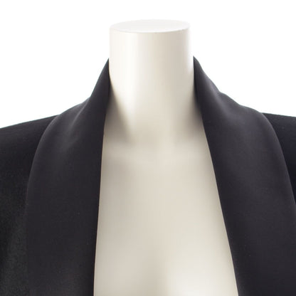 Chanel Cashmere Wool Lion Button Poncho Cape Long Coat Black 36 — view 5