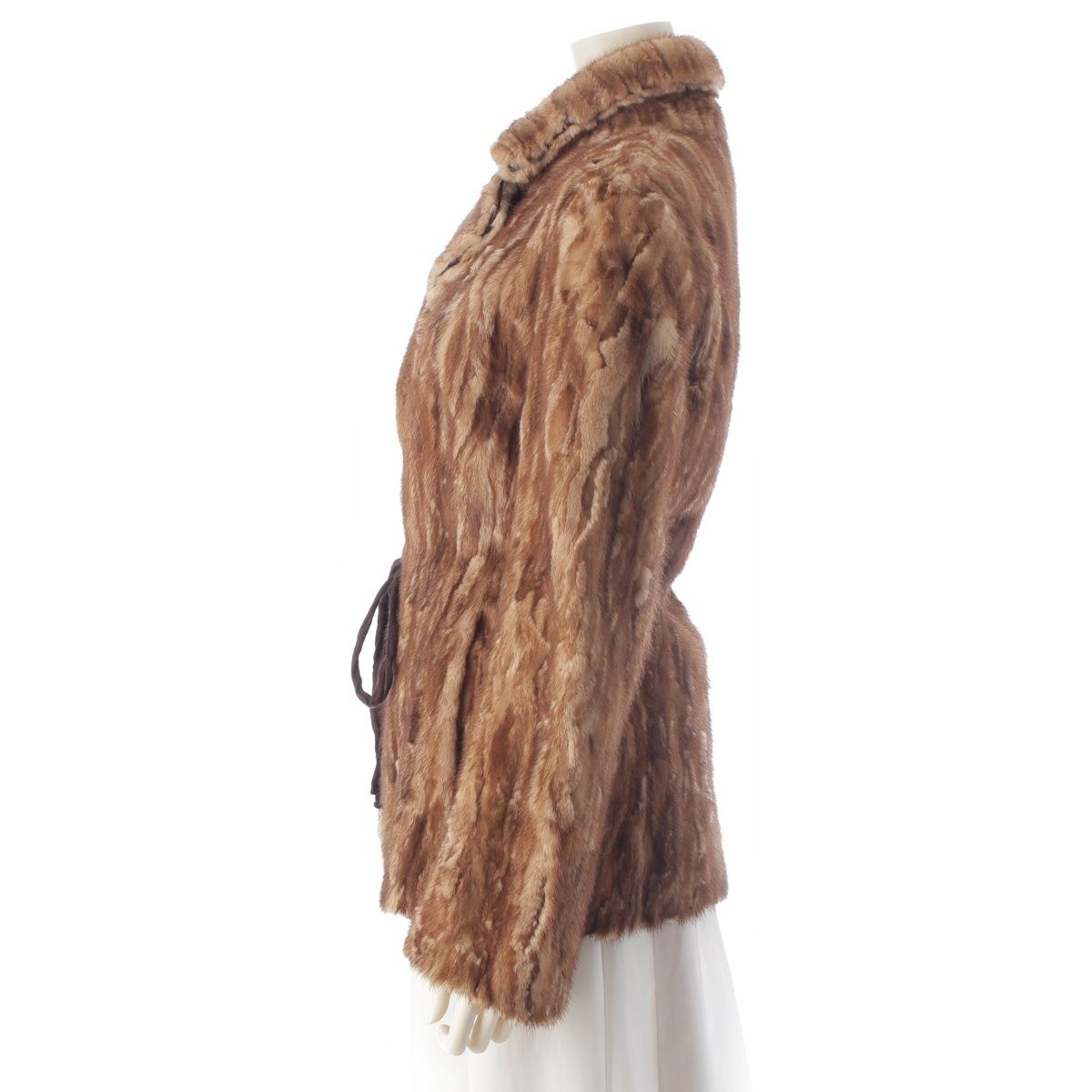 Prada American Mink Vintage Coat Beige 40 — view 3