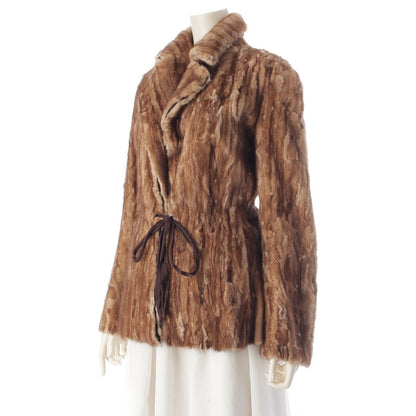 Prada American Mink Vintage Coat Beige 40 — view 2