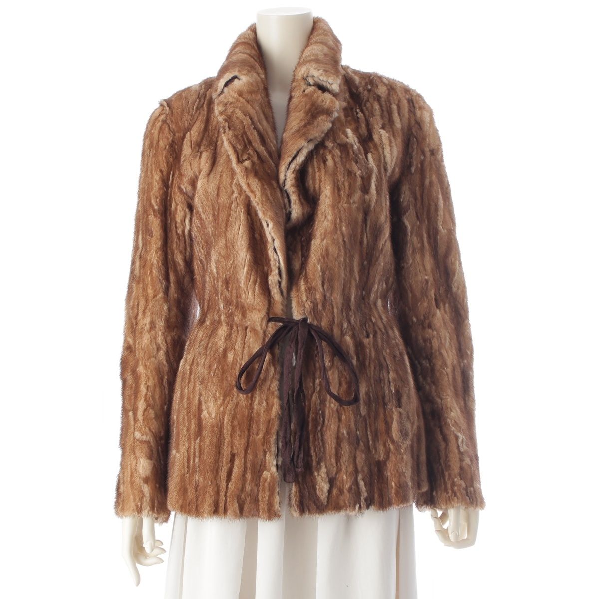 Prada American Mink Vintage Coat Beige 40