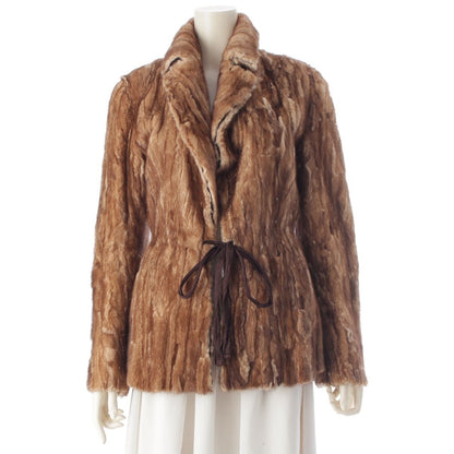 Prada American Mink Vintage Coat Beige 40