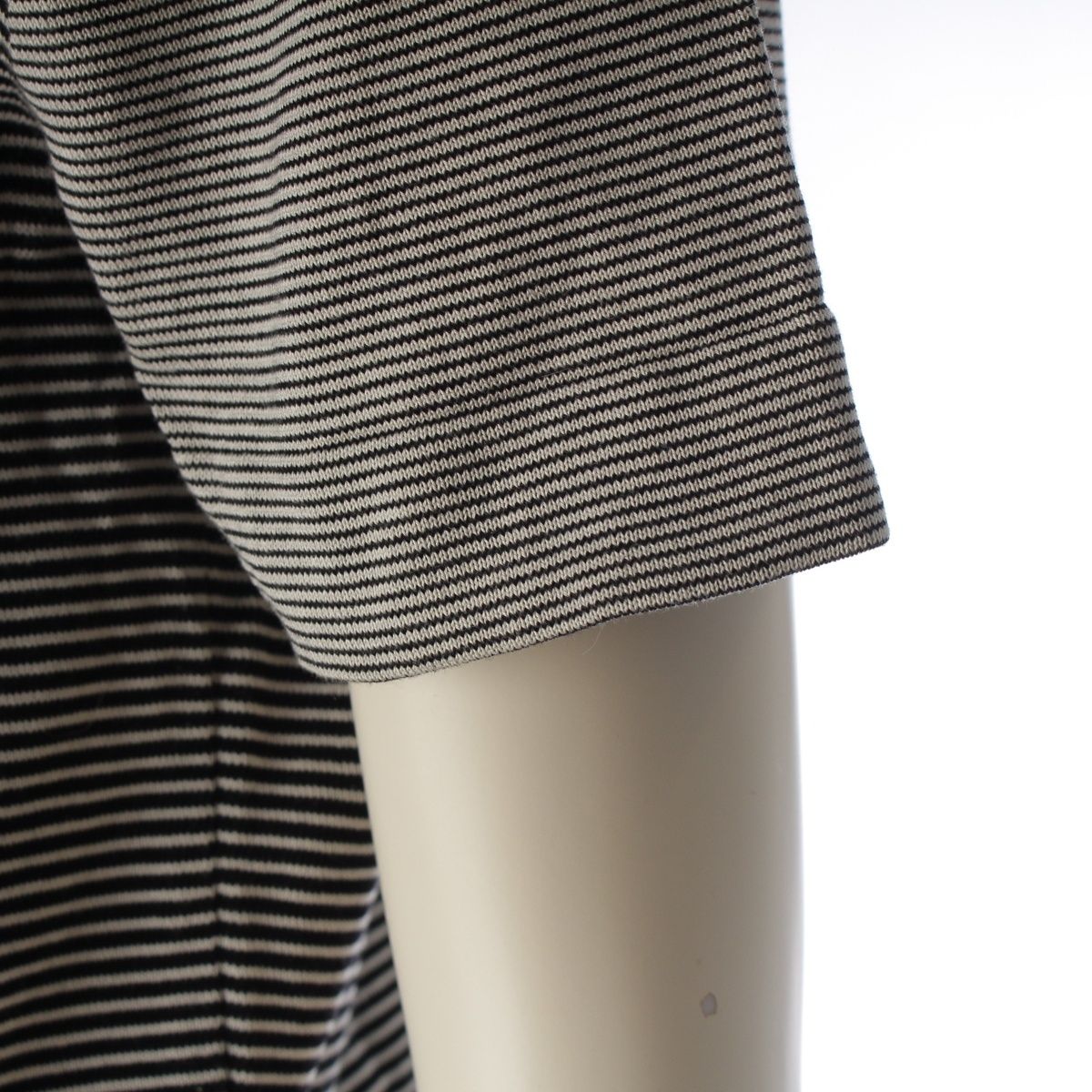Chanel 97c Cotton CC Logo Border Short Sleeve T-Shirt White Black 42 — view 6