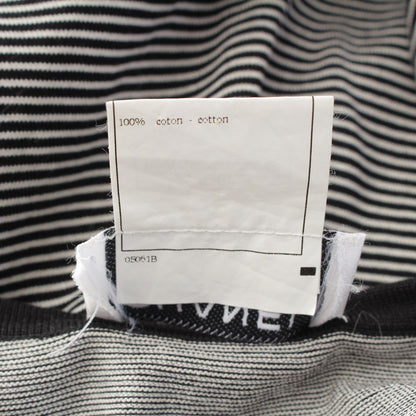 Chanel 97c Cotton CC Logo Border Short Sleeve T-Shirt White Black 42 — view 9