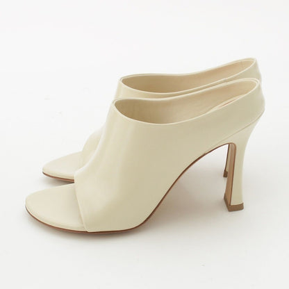 Bottega Veneta Lana Leather Calfskin Open Toe Sandals Sea Salt Mules Off White — view 3