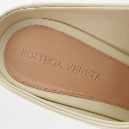 Bottega Veneta Lana Leather Calfskin Open Toe Sandals Sea Salt Mules Off White — view 7