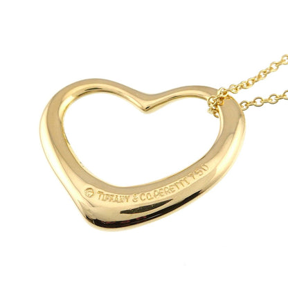 Tiffany & Co Open Heart Width 22 mm Necklace 40 cm 18k YG Yellow Gold — view 4