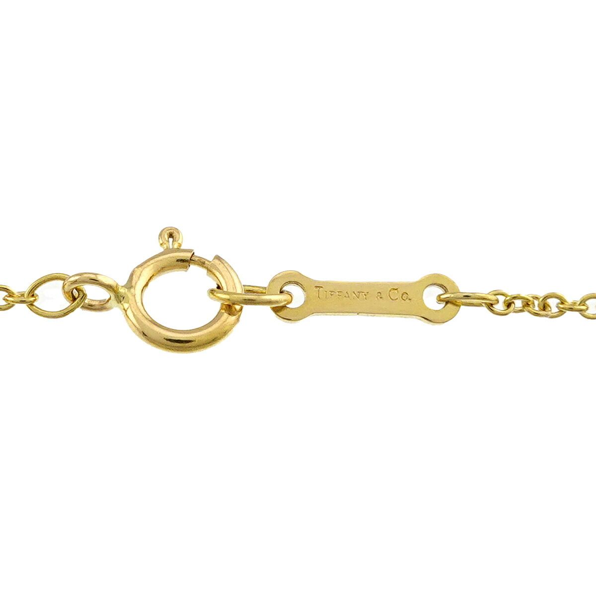 Tiffany & Co Open Heart Width 22 mm Necklace 40 cm 18k YG Yellow Gold — view 5