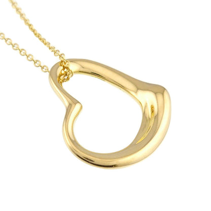 Tiffany & Co Open Heart Width 22 mm Necklace 40 cm 18k YG Yellow Gold — view 3