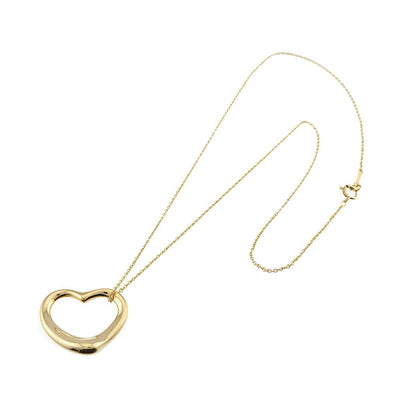 Tiffany & Co Open Heart Width 22 mm Necklace 40 cm 18k YG Yellow Gold — view 2