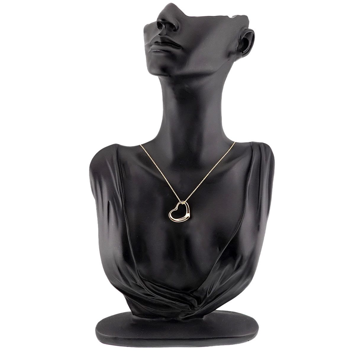 Tiffany & Co Open Heart Width 22 mm Necklace 40 cm 18k YG Yellow Gold — view 7