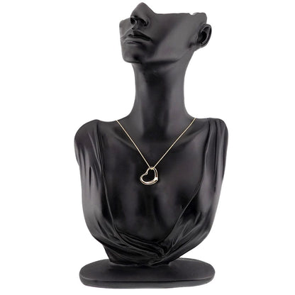 Tiffany & Co Open Heart Width 22 mm Necklace 40 cm 18k YG Yellow Gold — view 7