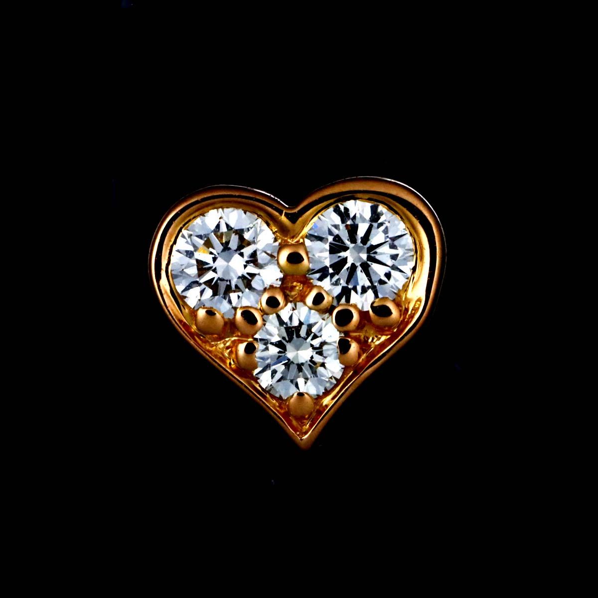 Tiffany & Co Sentimental Heart Diamond Earrings 18k PG Pink Gold 750 Pierced — view 6