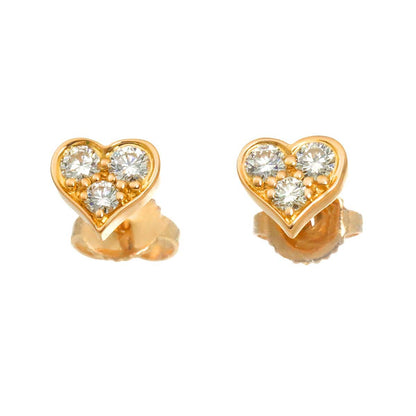 Tiffany & Co Sentimental Heart Diamond Earrings 18k PG Pink Gold 750 Pierced — view 2