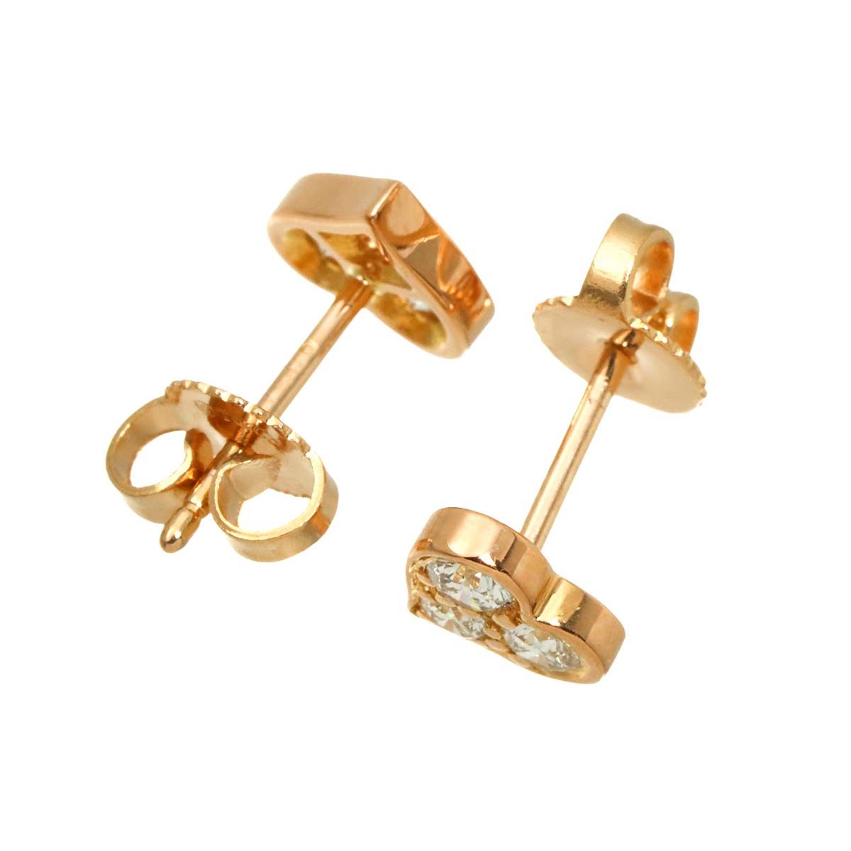 Tiffany & Co Sentimental Heart Diamond Earrings 18k PG Pink Gold 750 Pierced — view 3