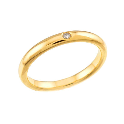 Tiffany & Co Stacking Band Ring Diamond 18k YG Yellow Gold 750 — view 4