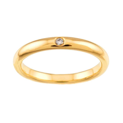 Tiffany & Co Stacking Band Ring Diamond 18k YG Yellow Gold 750 — view 2