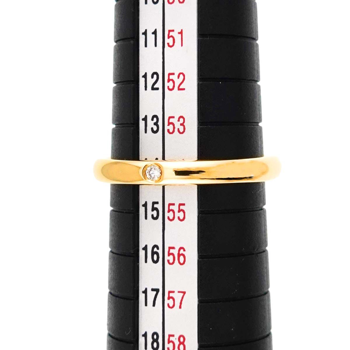 Tiffany & Co Stacking Band Ring Diamond 18k YG Yellow Gold 750 — view 5