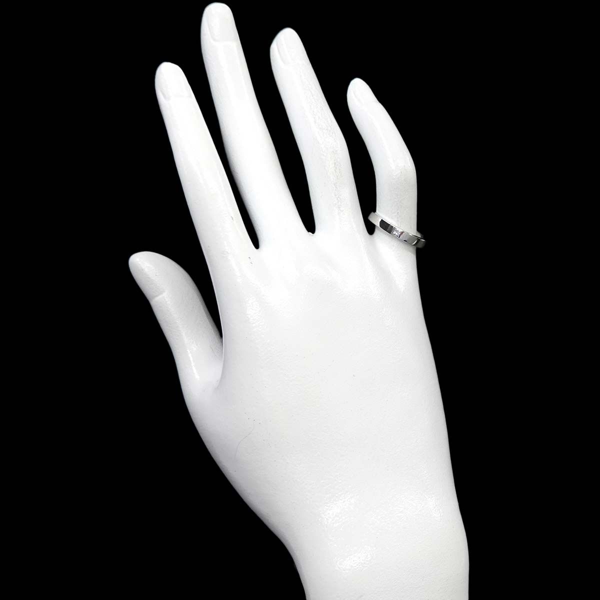 Harry Winston Princess Cut Ring Diamond Pt Platinum — view 7