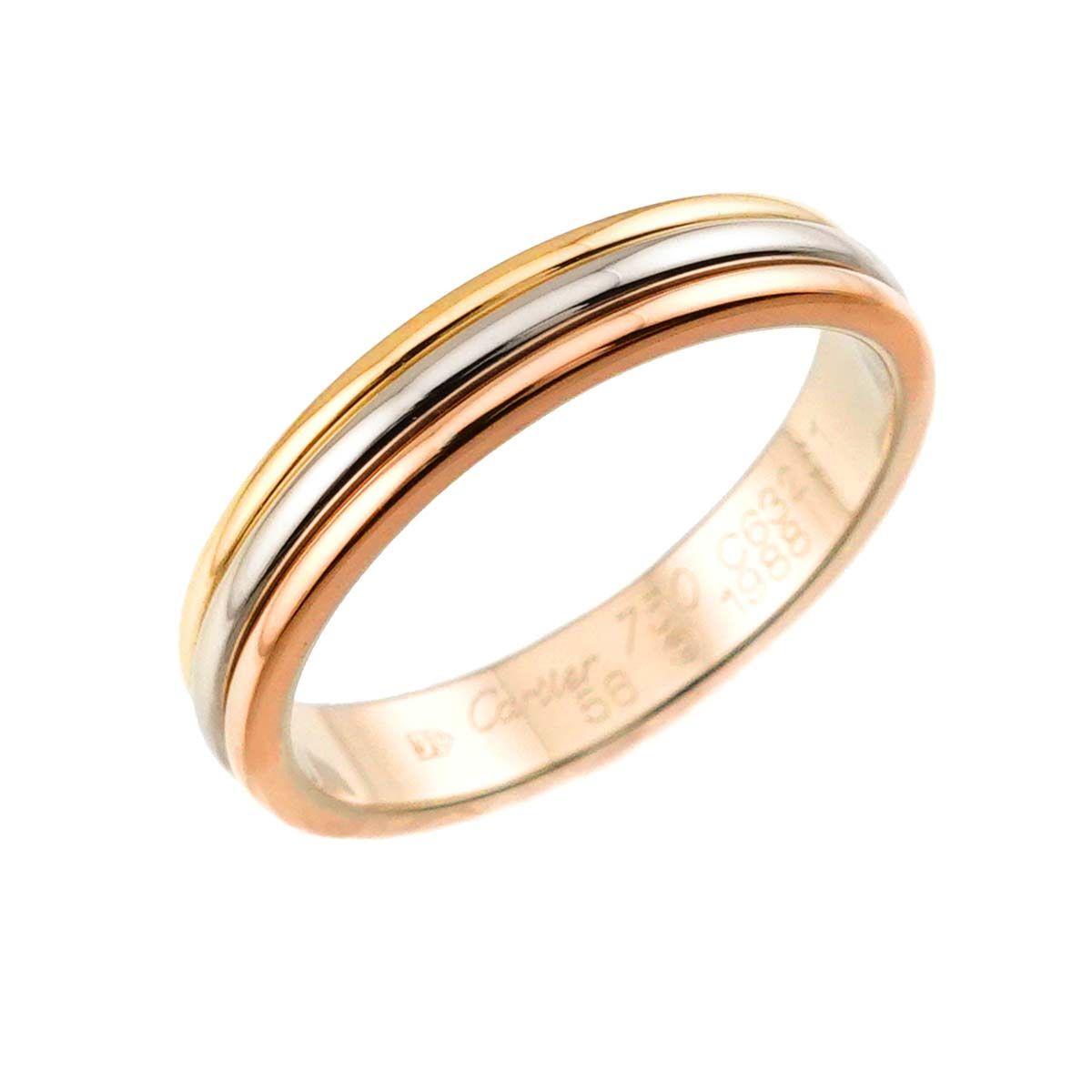 Cartier Vendome 56 Ring 18k YG WG PG Suri Gold 750 — view 4