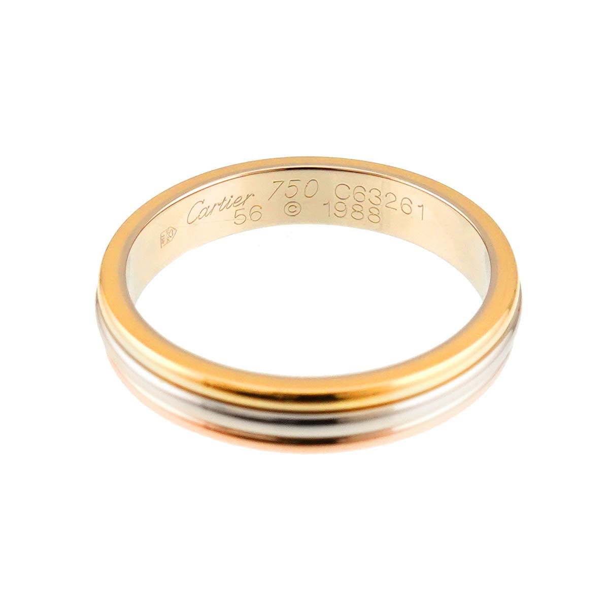 Cartier Vendome 56 Ring 18k YG WG PG Suri Gold 750 — view 3