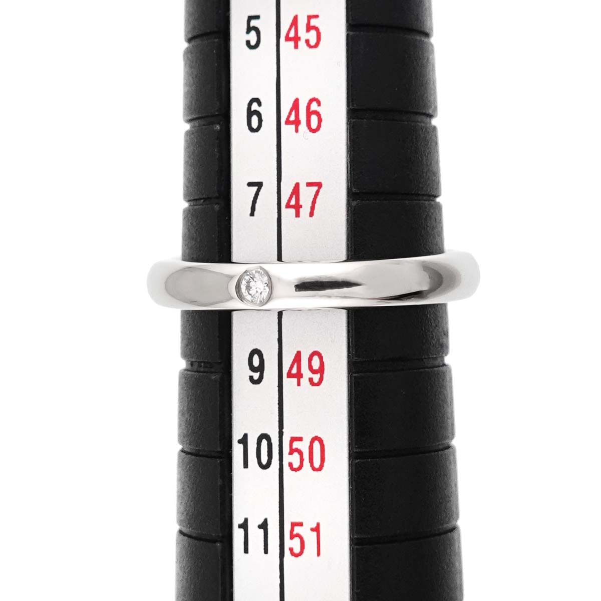 Tiffany & Co Stacking Band Ring Diamond Pt Platinum — view 6