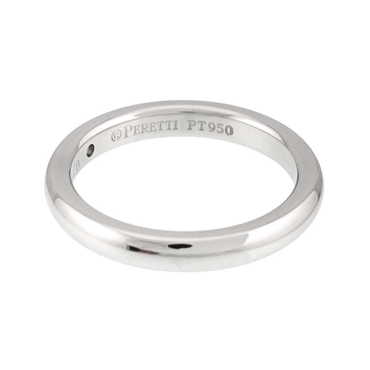 Tiffany & Co Stacking Band Ring Diamond Pt Platinum — view 3