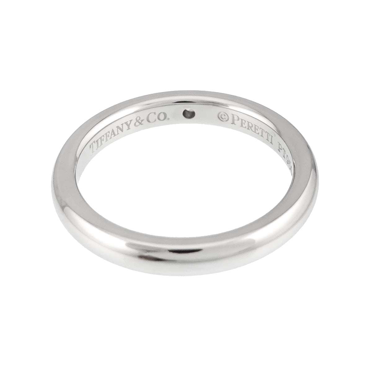 Tiffany & Co Stacking Band Ring Diamond Pt Platinum — view 4