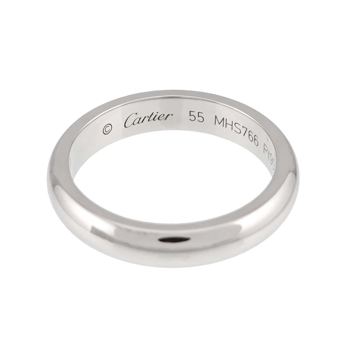 Cartier Classic 55 Ring Width mm Pt Platinum Certificate — view 3