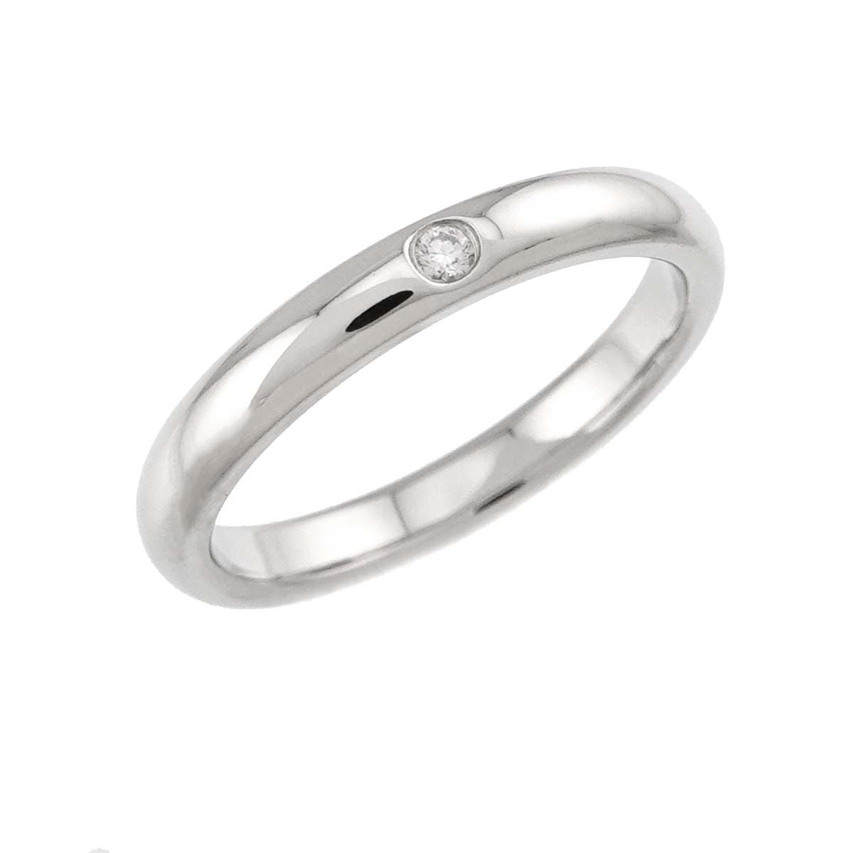 Tiffany & Co Stacking Band Ring Diamond Pt Platinum — view 4