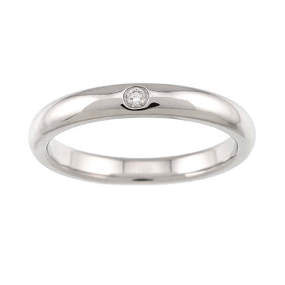 Tiffany & Co Stacking Band Ring Diamond Pt Platinum — view 2