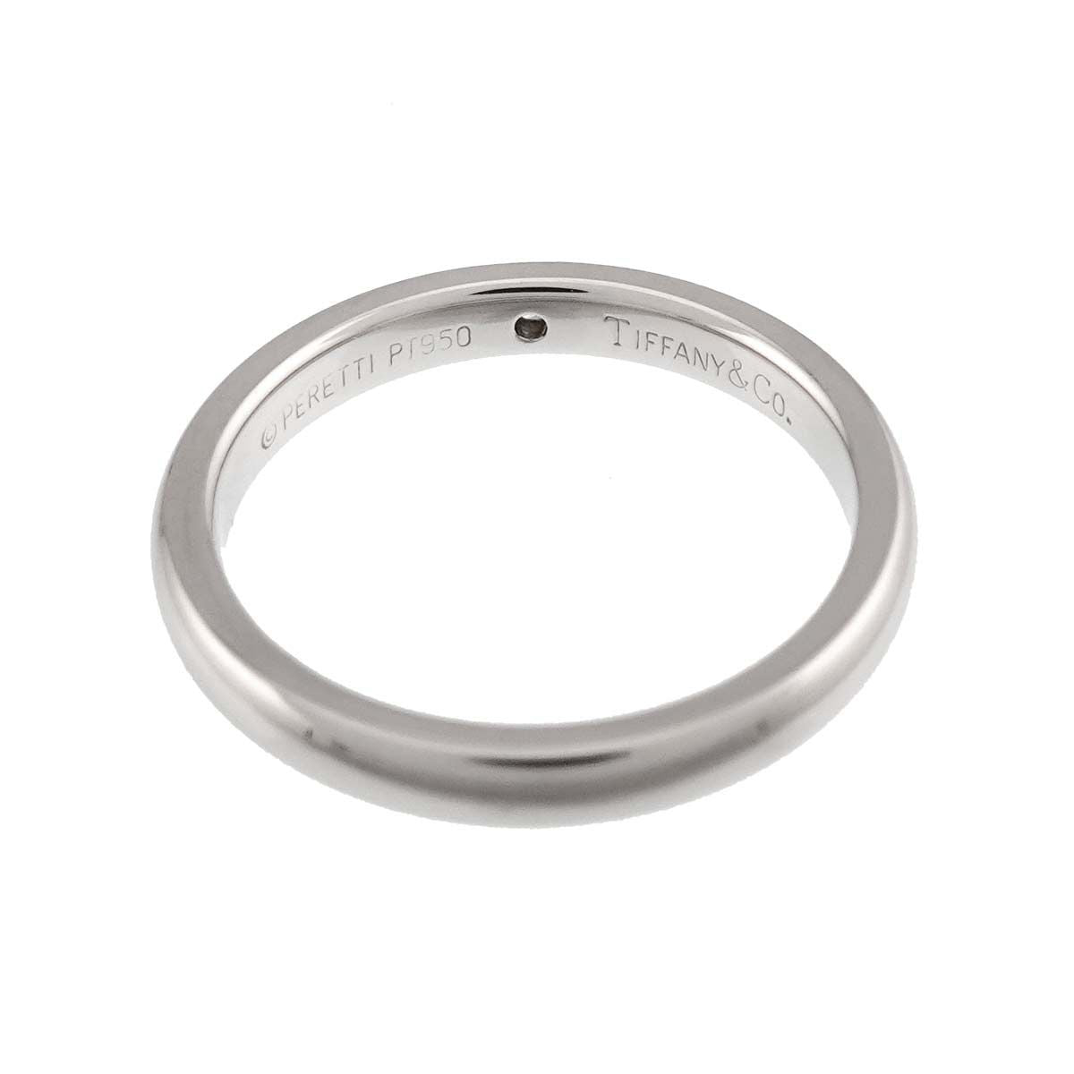 Tiffany & Co Stacking Band Ring Diamond Pt Platinum — view 3